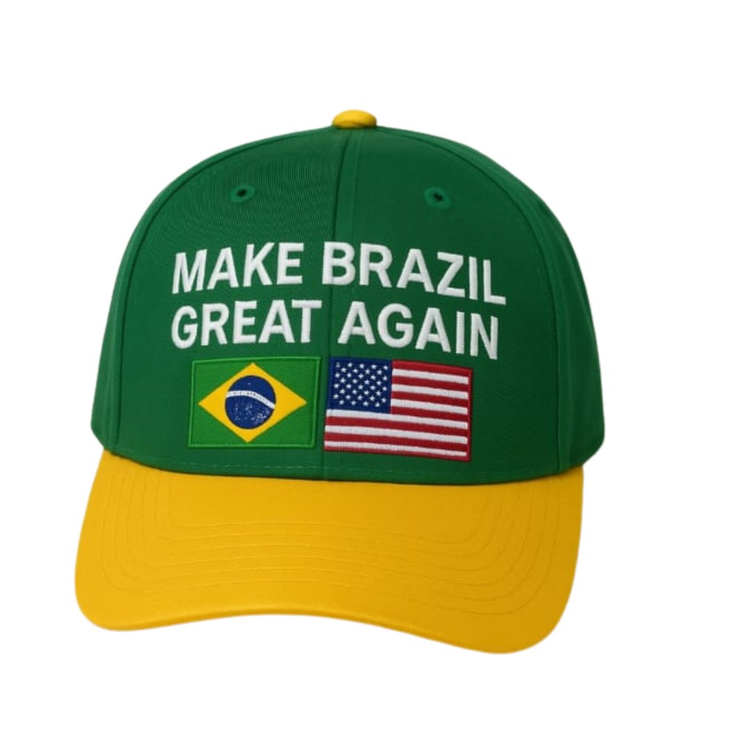 2 Bonés Patriota Verde Amarelo  – MAKE BRAZIL GREAT AGAIN (Edição Limitada)